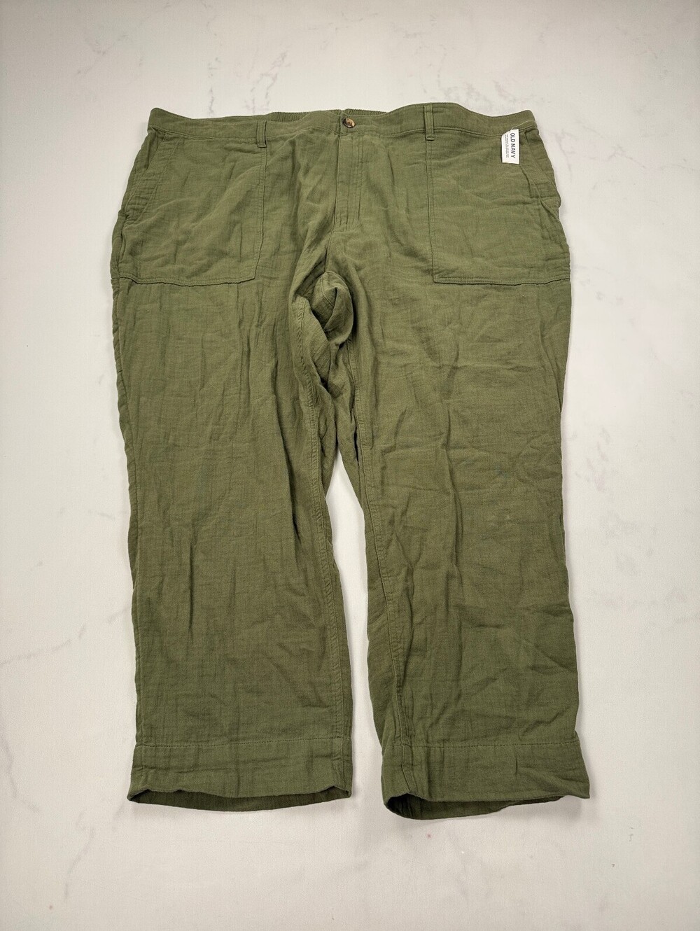 Old Navy Cargo Pants Khaki 90s VTG High-Rise Jeans - Womens 28 Plus